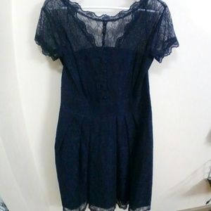 Navy lace dress